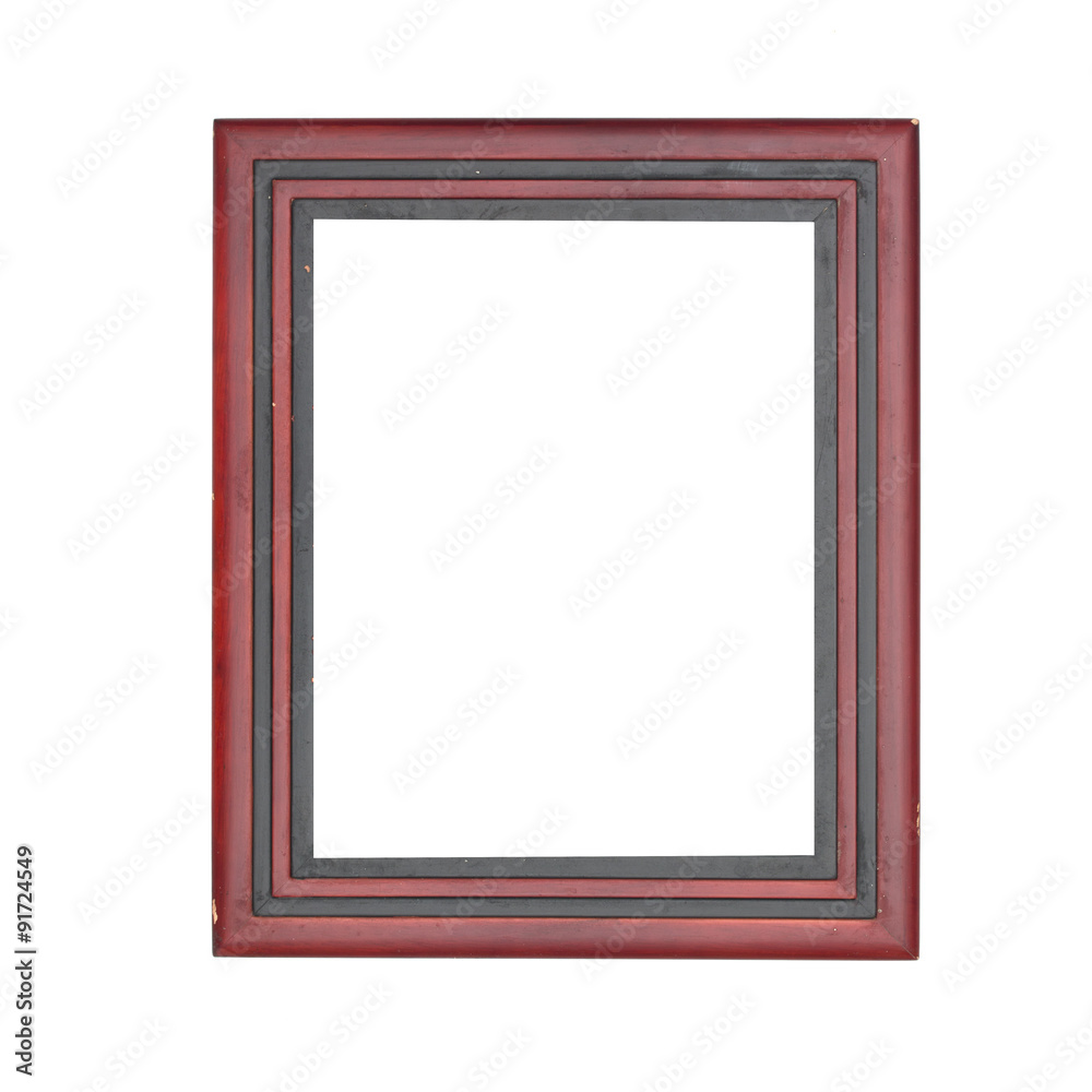 Wooden frame isolated on white background Wooden frame isolated on white background