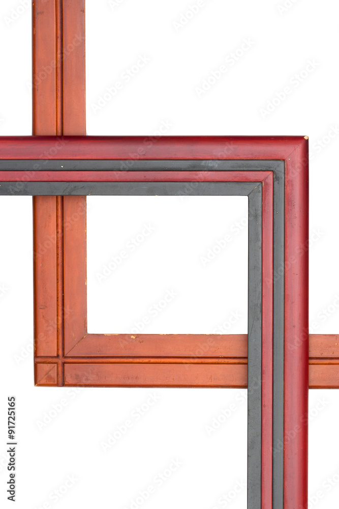Wooden frame isolated on white background. Wooden frame isolated on white background.