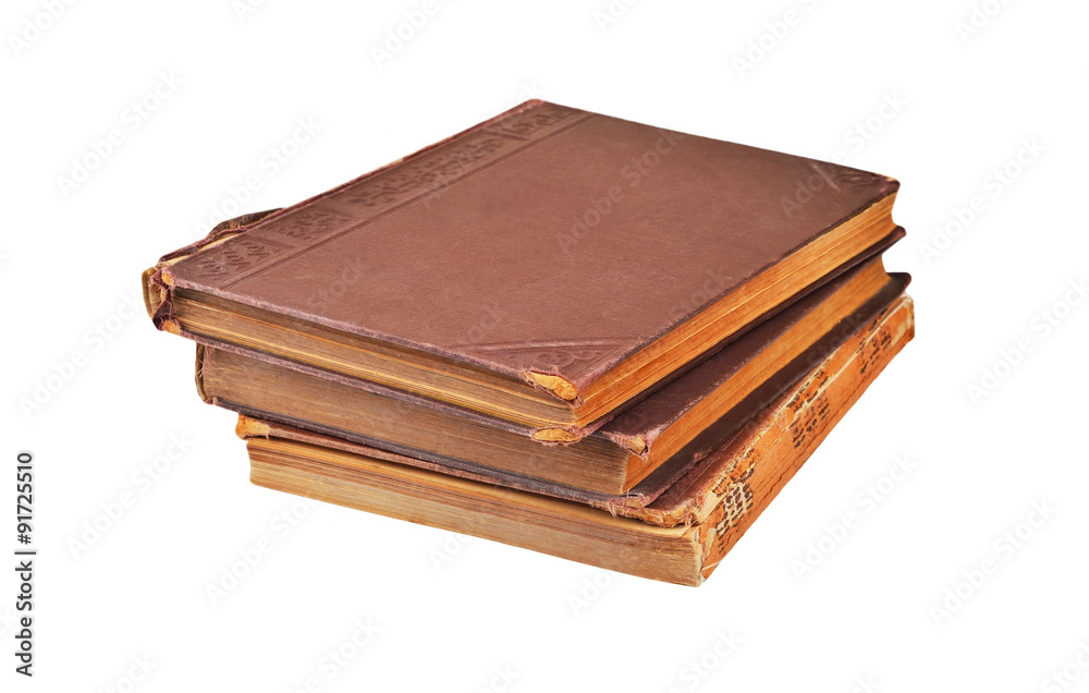 Dirty antique book, isolated on white background Dirty antique book, isolated on white background