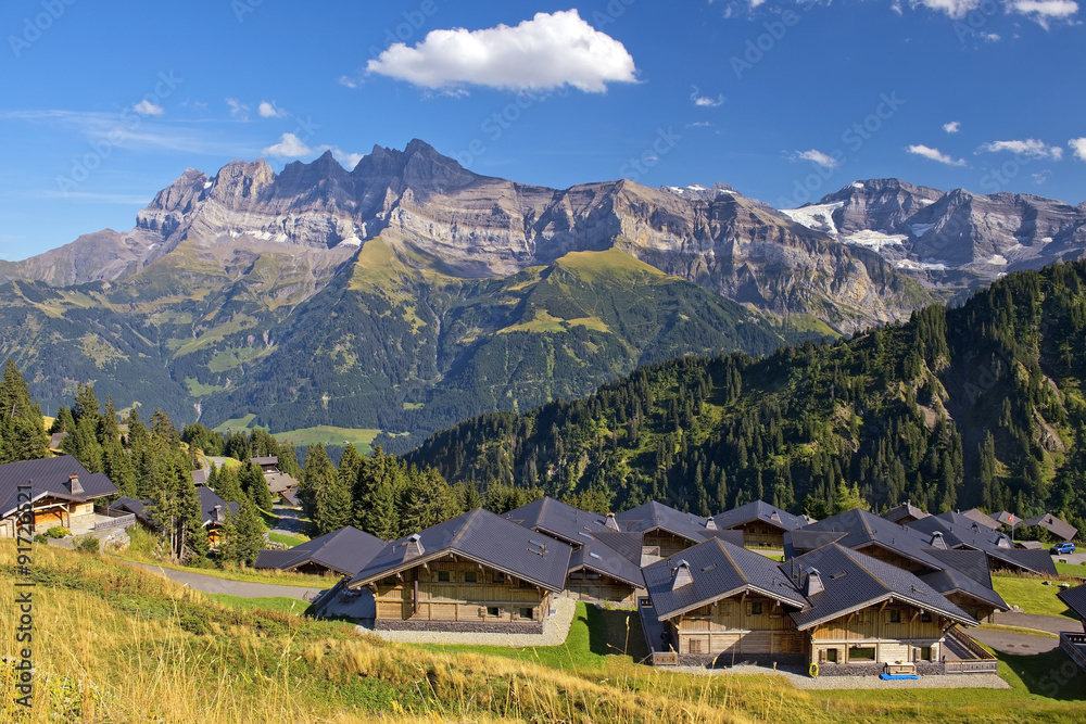 summer landscape in the Swiss Alps