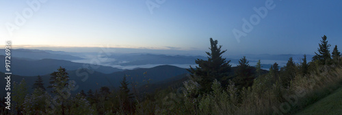 Misty Dawn over Great Smoky Mountains