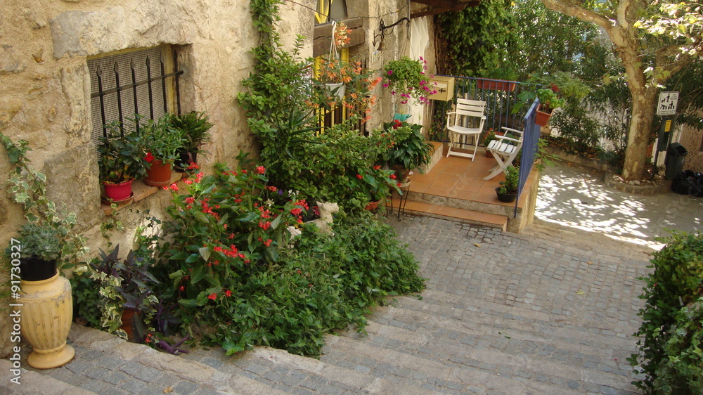 Obraz premium uliczka starego francuskiego miasta Fayence