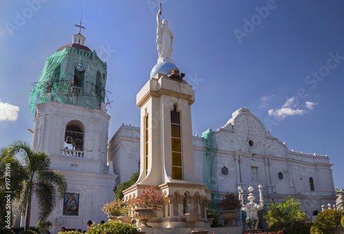 Cathedral and central square in Cebu city, Philippines