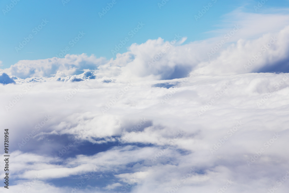 Sky above the clouds
