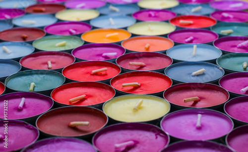 Decorative Colored Tea Candles, Various Colors