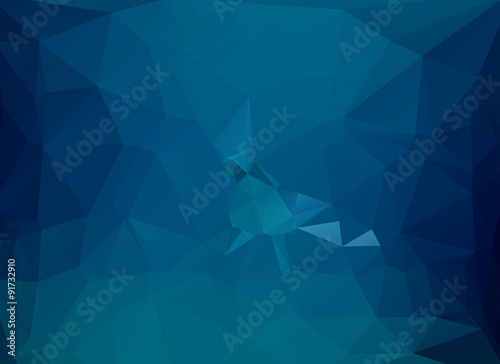 low poly and marine animal background blue water