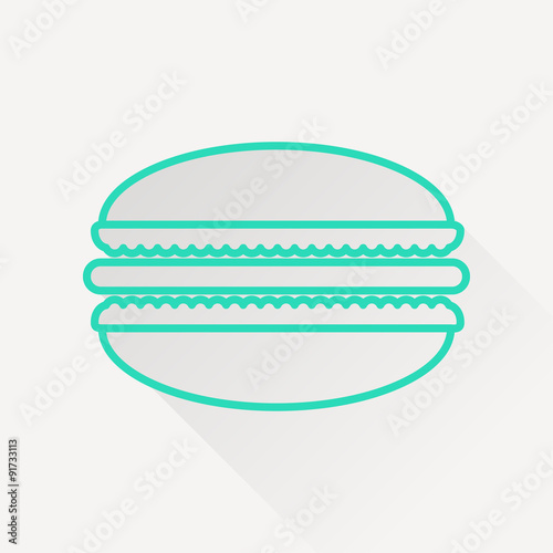 Vector macaroon icon.