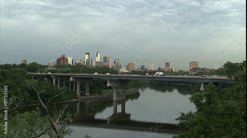 WS Minneapolis over Mississippi river photo