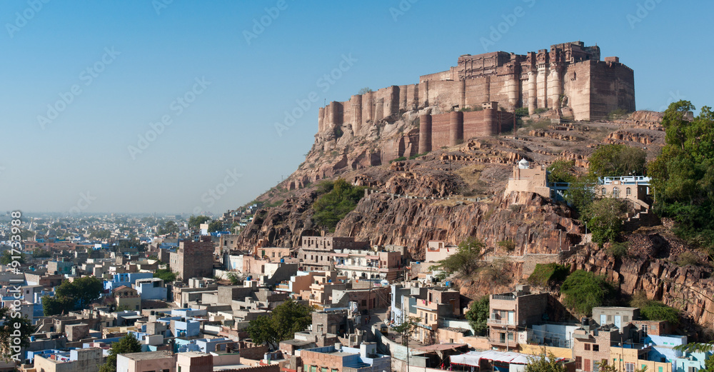 Fototapeta premium Meherangarth Fort, Jodhpur, Rajasthan, India.
