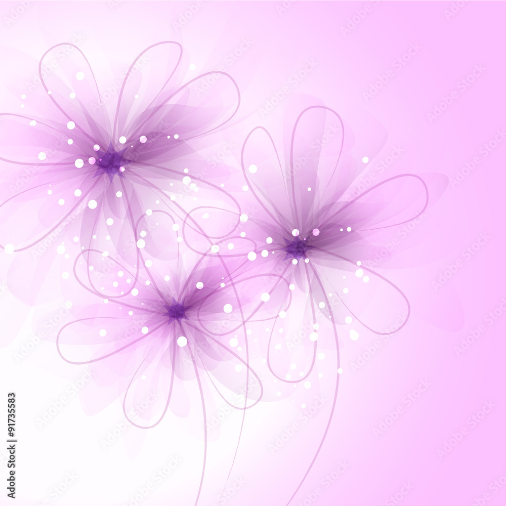 Fototapeta premium Vector background with flowers