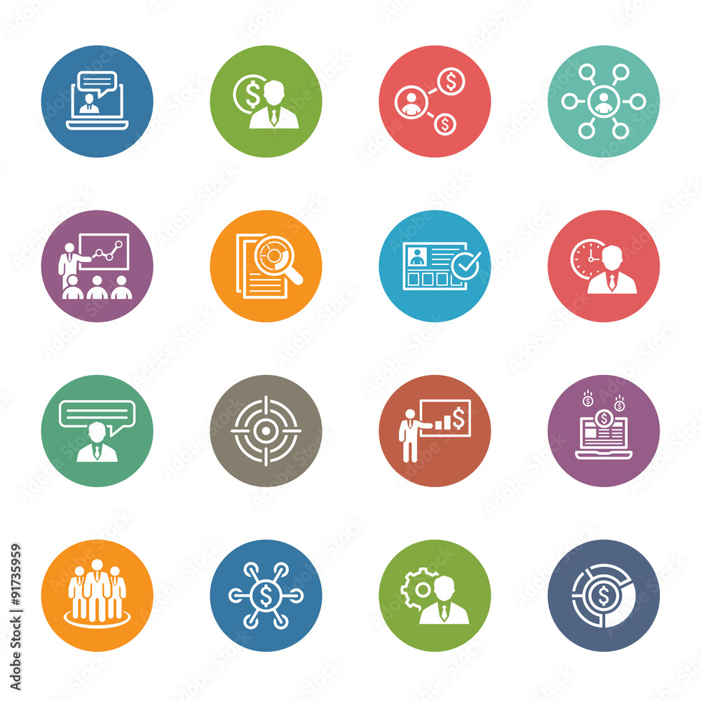 Business and Finances Icons Set. Flat Design. Business and Finances Icons Set. Flat Design.