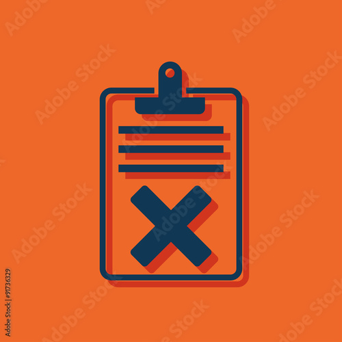 Quality control related vector icon. Fail