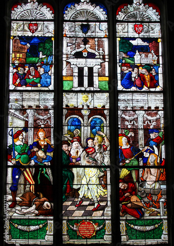 Stained Glass - Beheading of John the Baptist and Dance of Salome