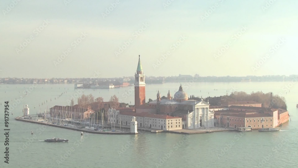 A high angle establishing overview of Venice Italy. A high angle establishing overview of Venice Italy.