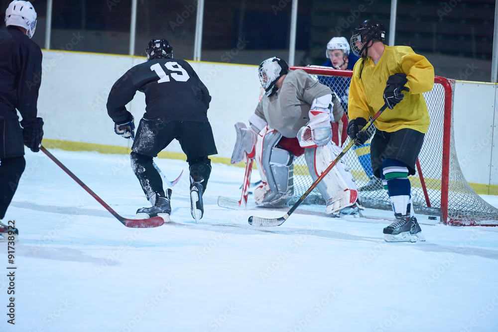 Naklejka premium ice hockey goalkeeper