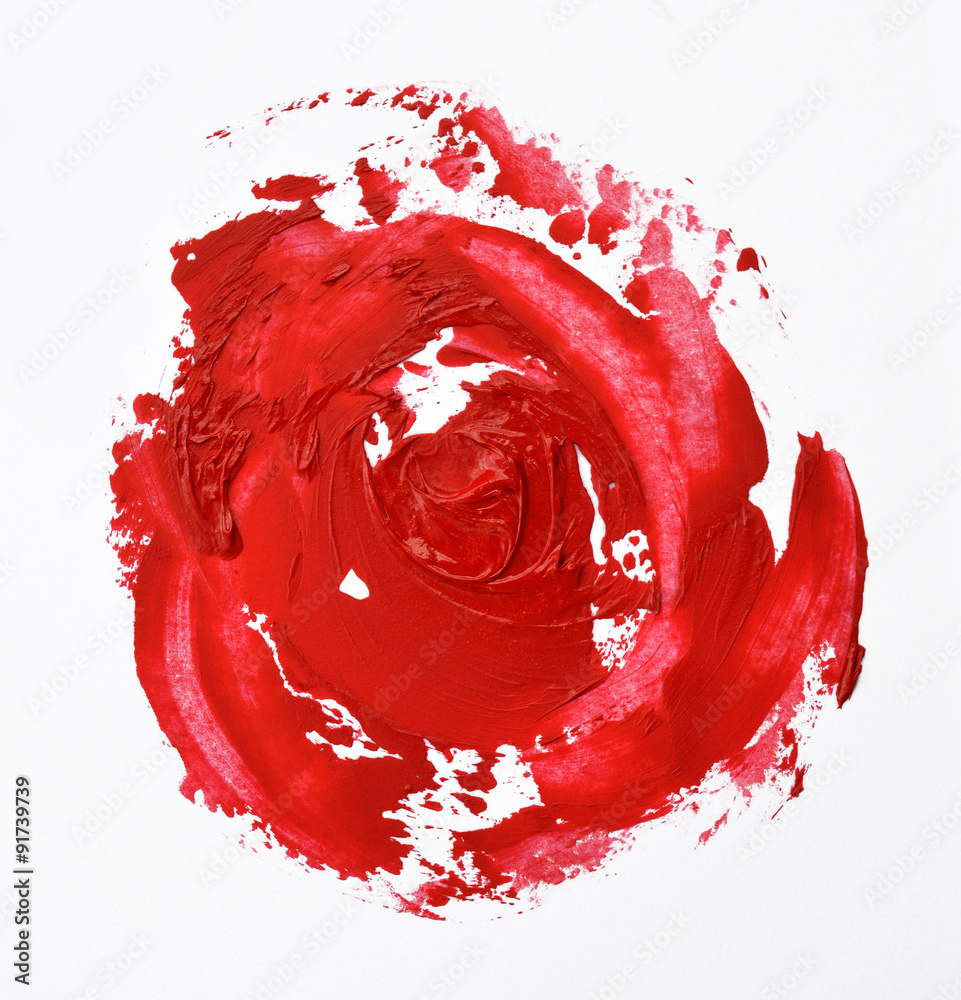 lipstick smudged look like a rose shape lipstick smudged look like a rose shape