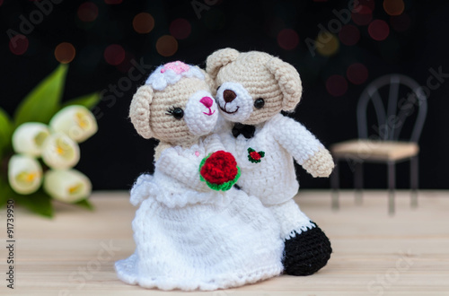 Lovely wedding bear dolls