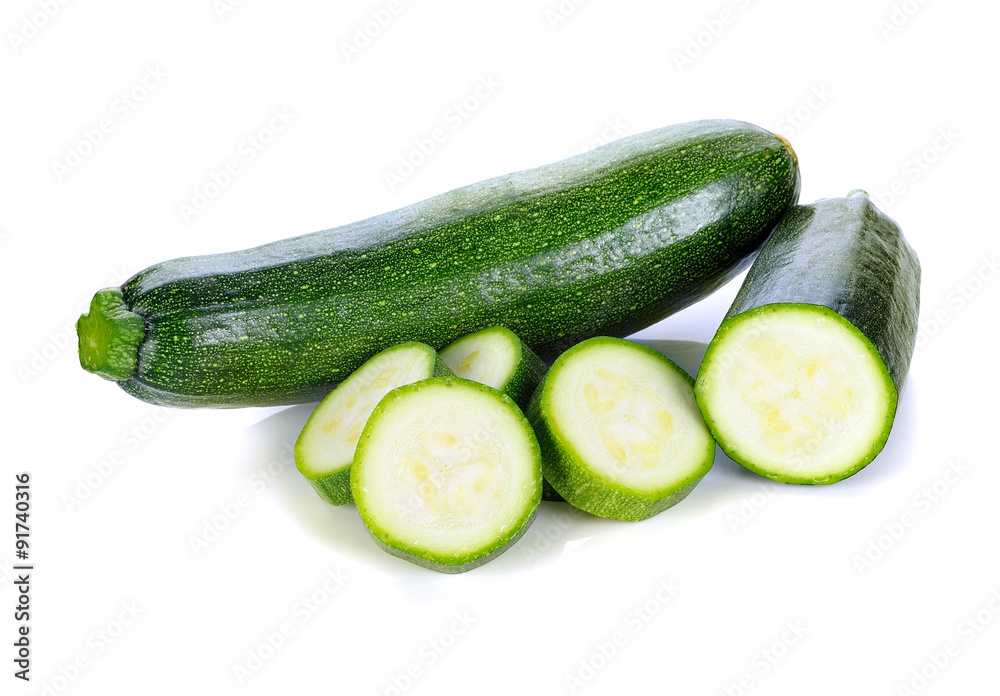 Fresh zucchini isolated on white Fresh zucchini isolated on white