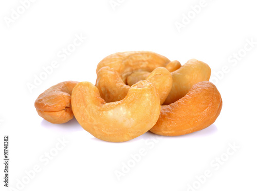 Cashew nut on white background