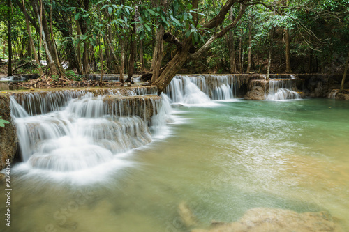  Waterfall Huay Mae Kamin in deep forest