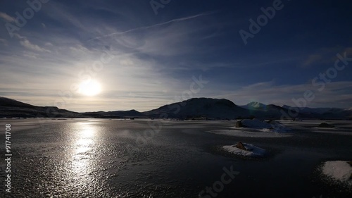 frozen loch in rannoch moor photo