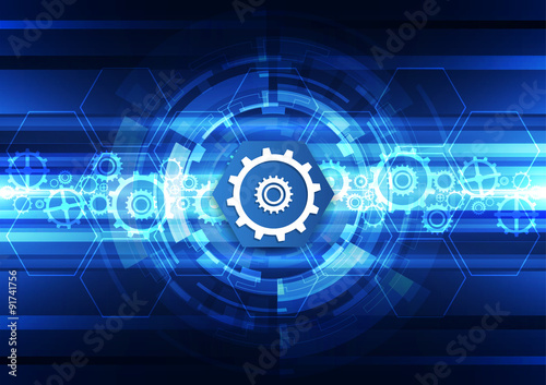 abstract vector future technology engineering background illustration