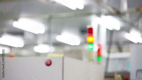 Warning light alarm for machine working