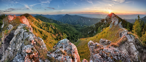 Green mountain nature landscape in Slovakia peak Ostra