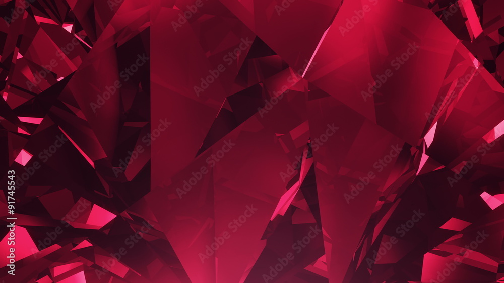 Red diamond background loop - loopable 3D animation