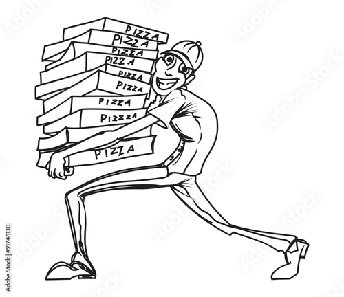 Pizza delivery man