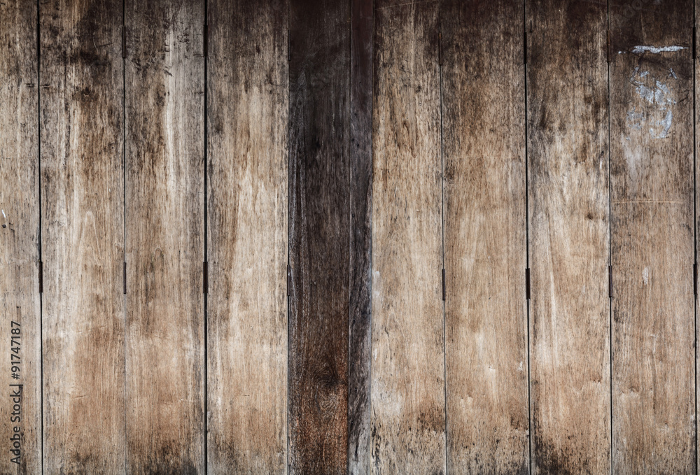 Naklejka premium Old vintage wood textured and background