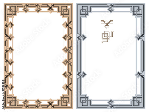 Vector abstract framework from the bound lines. Сeltic motifs