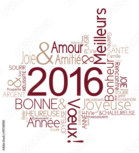 Carte de vœux 2016 joyeuse