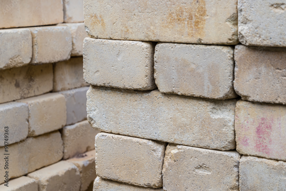 Fototapeta premium gestapelte Ziegelsteine