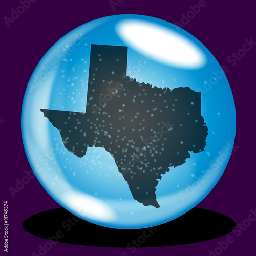 Texas State Crystal Ball Map