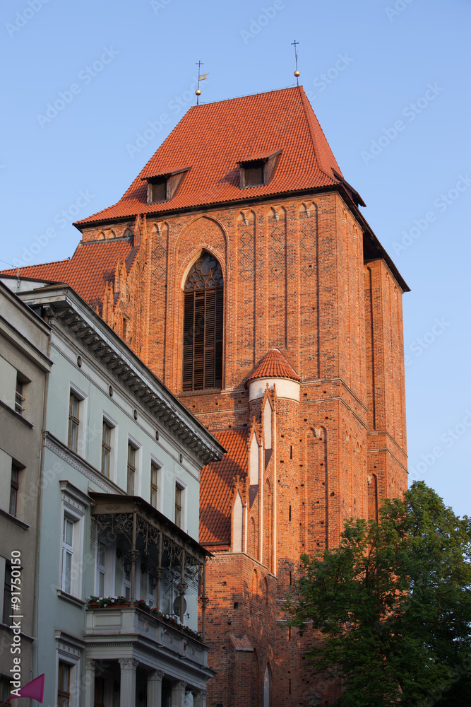 Gothic Cathedral Basilica Tower in Torun