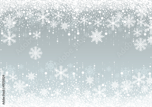 Snowflakes Winter Background - Christmas Illustration, Vector