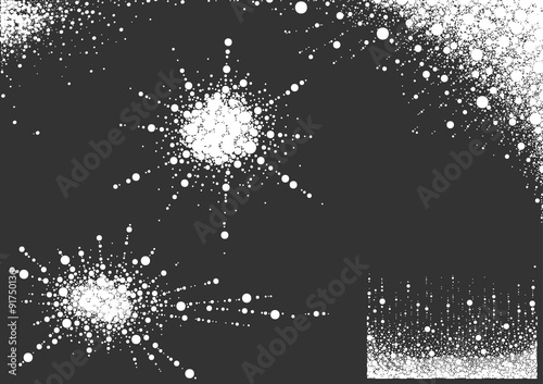 Snow Decoration - Design Elements for Winter or Christmas Backgrounds, Vector