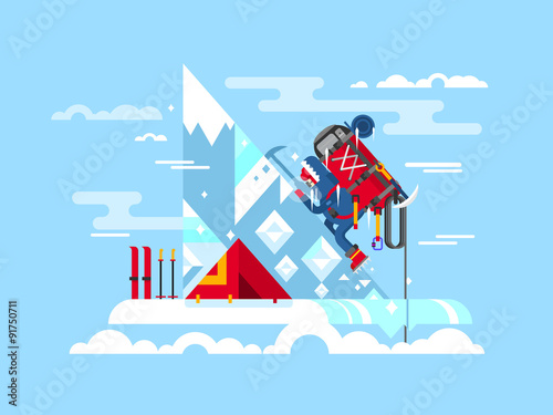 Climber conquers the summit