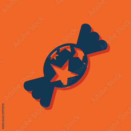 Candy with stars icon