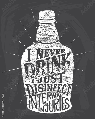 hand- drawn lettering on the chalkboard