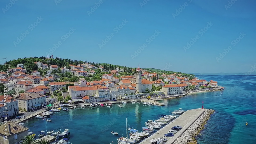 Sutivan on Brac Island, aerial shot Sutivan on Brac Island, aerial shot