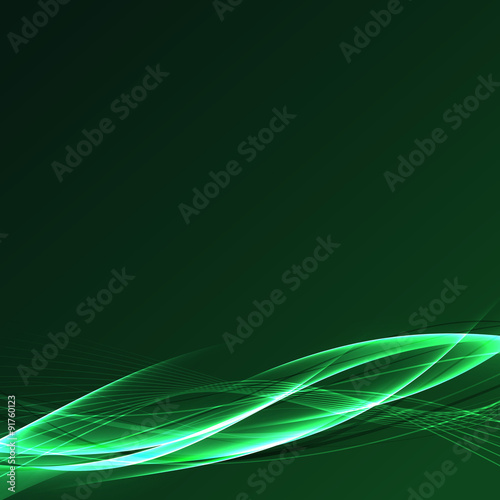 Futuristic speed power fusion green wave