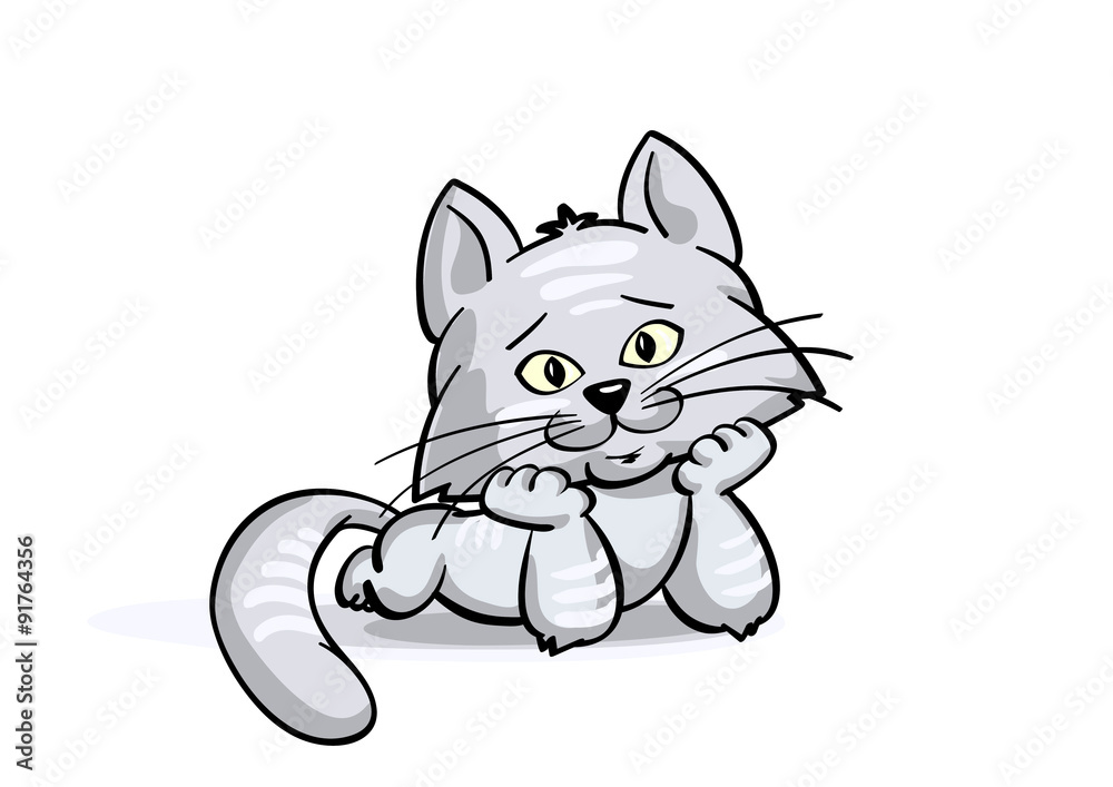 Kot Lezhit Stock Vector Adobe Stock Kot Lezhit Stock Vector Adobe Stock