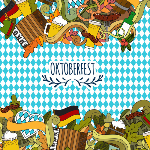 Doodle style design for Oktoberfest beer festival