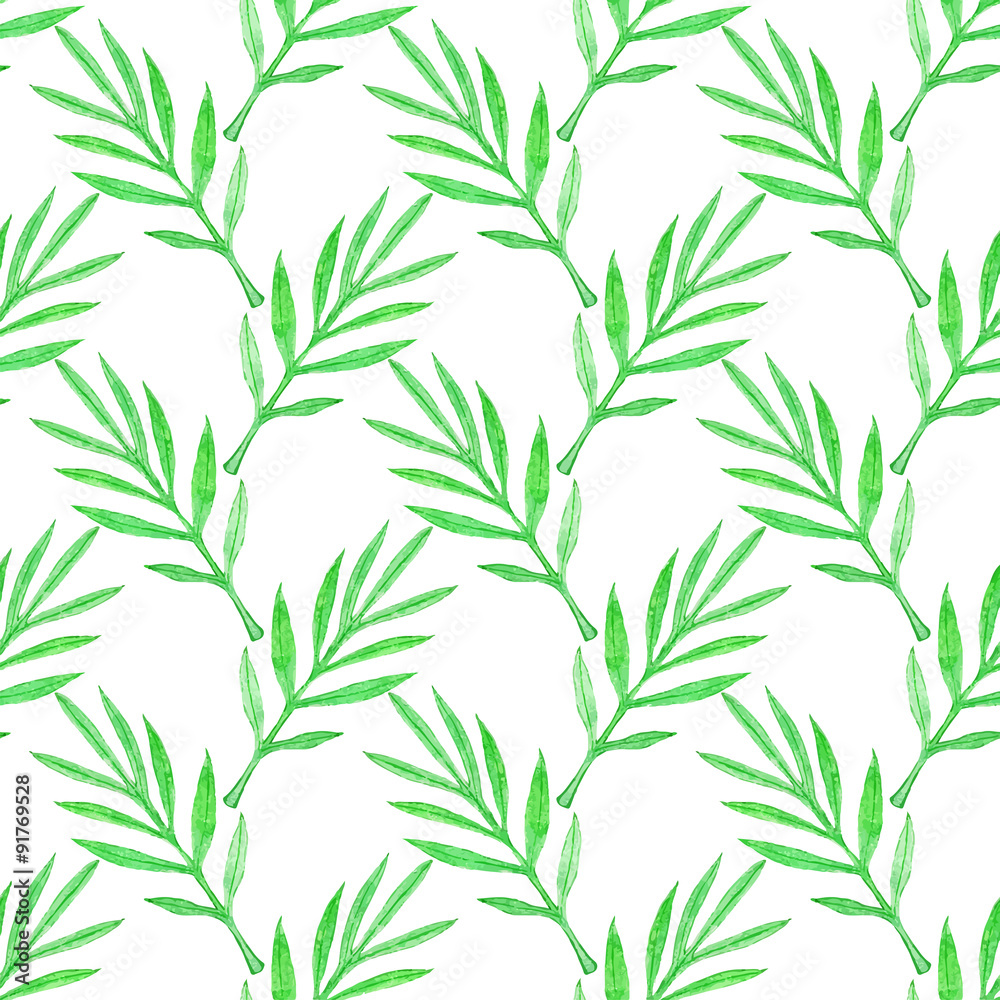 Palm branch. Seamless pattern with leaves. Hand-drawn background Palm branch. Seamless pattern with leaves. Hand-drawn background