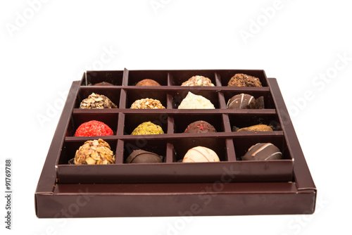 Boxes of chocolates truffles