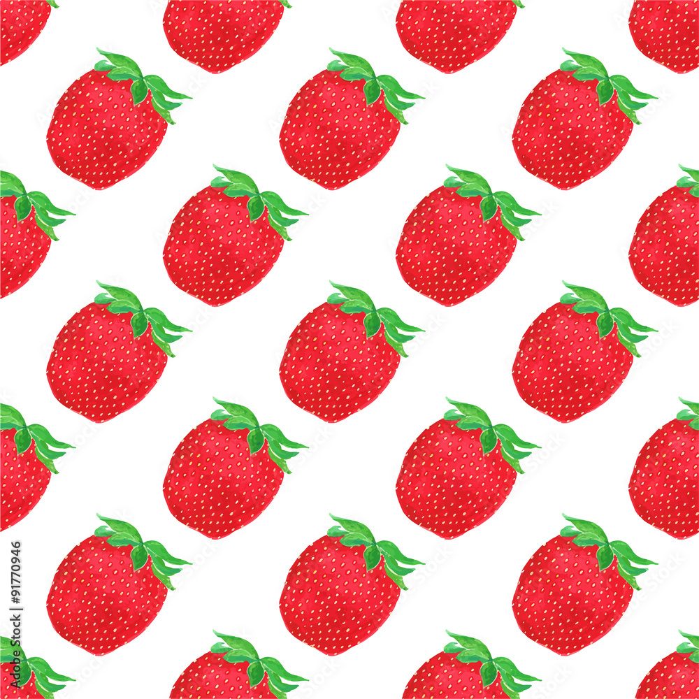 Strawberries. Seamless pattern with berries. Hand-drawn Strawberries. Seamless pattern with berries. Hand-drawn