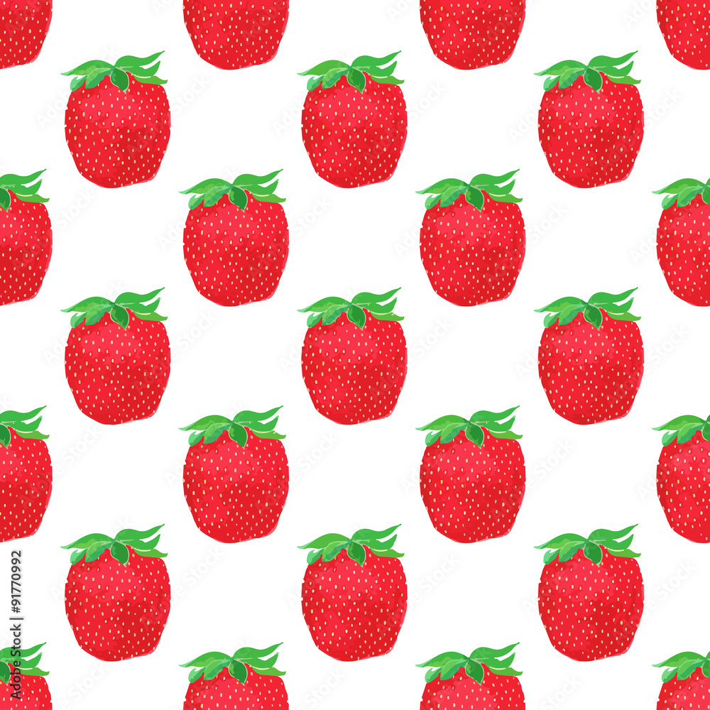 Strawberries. Seamless pattern with berries. Hand-drawn Strawberries. Seamless pattern with berries. Hand-drawn