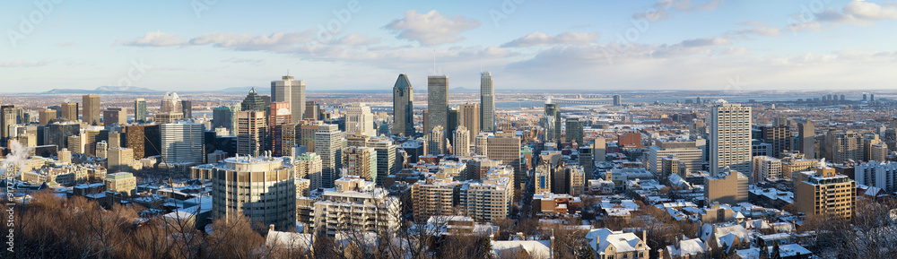 Obraz premium Montreal w zimie panorama